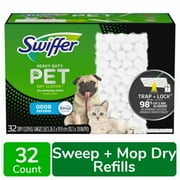 Swiffer Sweeper Pet Heavy Duty Multi-Surface Dry Cloth Refills - 32 ct