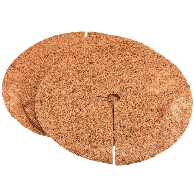Uxcell Tapis de Paillis en Fibre de Coco 15 Pouces Protecteur de Sol pour Racines, Lot de 5