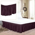 thumbnail image 2 of Solid Color Bedding Elastic Bed Apron Dust Proof Bedspread Non-Slip Bed Skirt *Red, 2 of 8