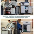 thumbnail image 6 of Freestanding Resin Garage Cabinet 23.5"W x 34.5"H, Adjustable Shelf Storage Cabinet for Laundry Basement Office, 6 of 8