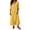 Yellow, variant on qafoshin Fall Dresses for Women V Neck Button Down Loose Dress Solid Color Casual Long Dress