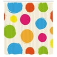 thumbnail image 3 of Ambesonne Abstract Shower Curtain, Colorful Round Forms, 69"Wx84"L, Multicolor, 3 of 3