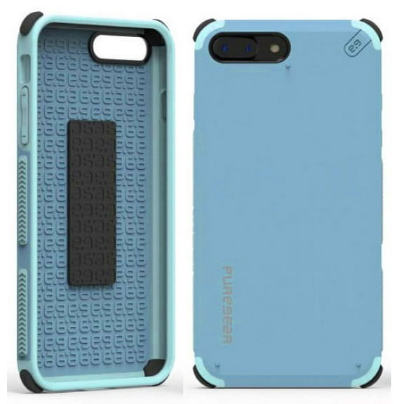 Case for iPhone 8 Plus, PureGear [Soft Blue] Dualtek Extreme Rugged Military Tested Cover for Apple iPhone 7 Plus, iPhone 8 Plus