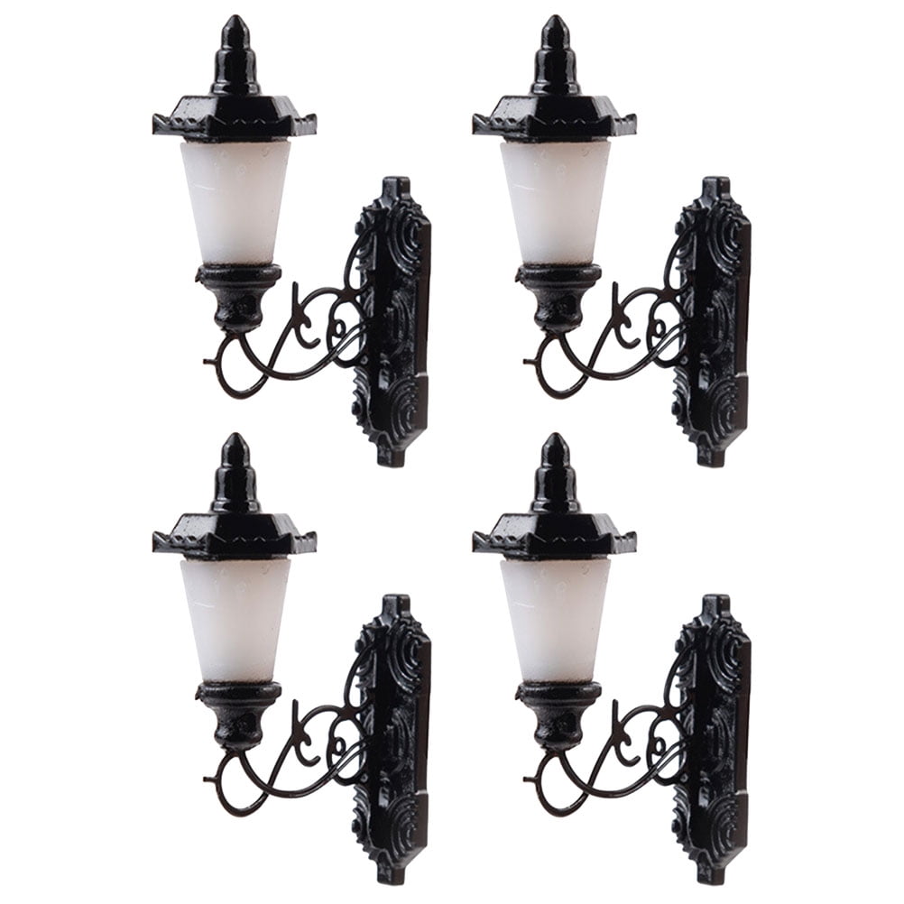4pcs Tiny Wall Lamps Mini Luminous Wall Lamp Sand Table Building DIY Materials