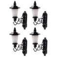 thumbnail image 1 of Miangastore Mini Wall Lamp Decor Black ABS Micro Landscaping Light Adornment for Mini House DIY 4pcs Set, 1 of 9
