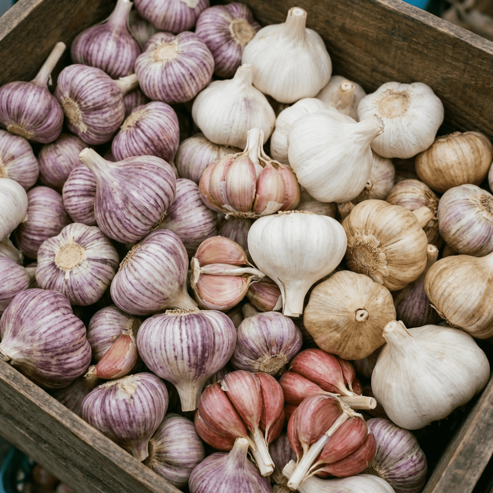 Mix Garlic Bulbs for Planting, Set Garlic Bulbs, 0.5Lb, Assorted Heirloom Garlic for Planting or Culinary Use