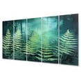 thumbnail image 2 of Designart "Green Teal Fern Flowers Fonds Lush Foliage" Floral Art Living Room Set, 2 of 5