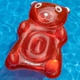 thumbnail image 4 of Swimline 90745 Giant 60" Inflatable Gummy Bear Pool Float, Lake Water Raft 1 Person Lounger w/ Headrest, Red, 4 of 6