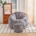 thumbnail image 2 of Holaki Bean Bag Chair,Large Bean Bag Chair & Footstool, Chaise Lounge Chair Indoor, Comfy Lazy Sofa Chair with Footstool, Reading Chair for Living Room, Bedroom,Bean Bag Chairs for Adults, 2 of 8