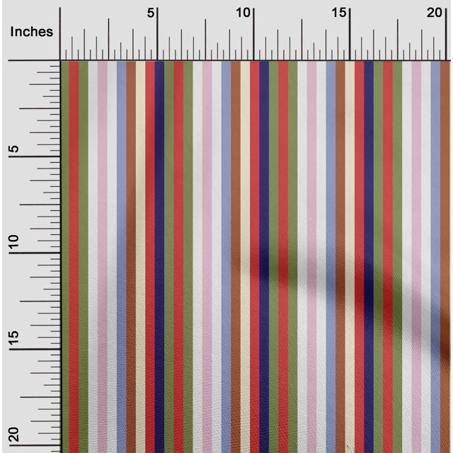 oneOone Silk Tabby Fabric Roman Stripe Print Fabric By Yard 42 Inch Wide