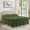 Dark Olive Green-Full/Queen, variant on Wrap Around Dust Ruffle Bed Skirt For Twin/twin Xl Size Beds With 18 Inch Drop Dark Grey Elastic Adjustable Belts Skirting