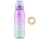 thumbnail image 1 of Perfumada Con Gradiente Transparente 1000 ML Botella Deportiva Tritan [Taza Boca Redonda Recta + Anillo Perfumado Hexagonal Con Sabor A Melocotón] [Pedido Mínimo Un Color 500 Piezas] (Púrpura), 1 of 9