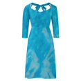 thumbnail image 6 of Icy Blue Icy Background Blueish Icy Sweetheart Knot Flared Dress Fashion Design Large Size Loose Dress Spring Summer Women Dress, 6 of 9