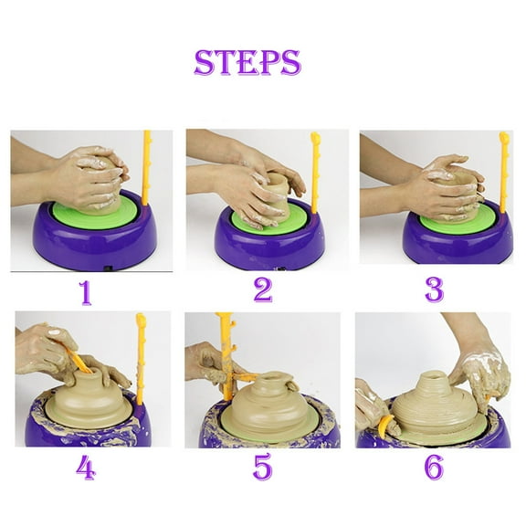Bginners Pottery Wheel Kit for Kids with Clay Paints and Tools DIY Toy For Kids