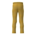 thumbnail image 2 of Cotonly Girls Yellow Striped Winter Fleece Tights with adjustable waist for the Holidays in 100% Organic Cotton, 2 of 3