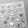 thumbnail image 4 of Pegatinas de uñas KTAABTR en forma de corazón dorado y plateado para el día de San Valentín, 3D, 4 of 7