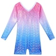 thumbnail image 1 of Maillots de gimnasia BAOHULU para niñas pequeñas, rosa y azul, de 3 a 11 años, 1 of 7