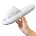 thumbnail image 1 of Zapatillas antideslizantes ultrasuaves, chanclas Eva de 4cm, sandalia atlética para verano, baño, hogar, oficina, color sólido, 1 of 2