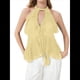 thumbnail image 3 of Camisola con Volantes y Cuello Halter para Mujer Amarillo M, 3 of 7