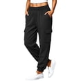 thumbnail image 3 of Jsaierl Womens Joggers Plus Size Baggy Elastic Waist Pants Bottoms Fall Drawstring Cotton Athletic Sweatpants with Pockets, 3 of 9