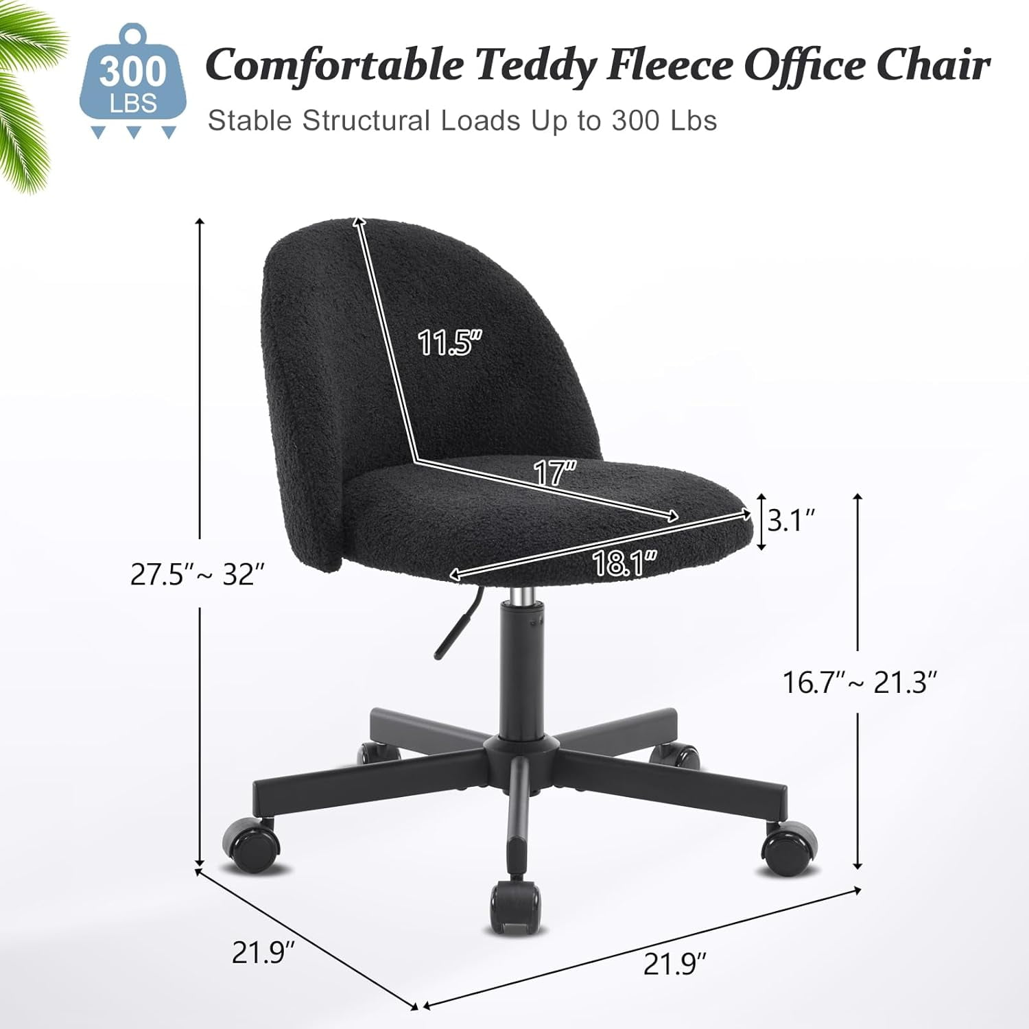 Matladin Modern Vanity Chair with Back, Silent Wheels, Velvet Desk Chair for Girls, Small Office Chair, Stylish and Comfortable
