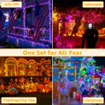 thumbnail image 3 of Luces navideñas Ollny RGB 200 LED de 20 m con mando a distancia a prueba de agua, 3 of 8