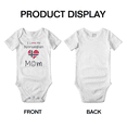 thumbnail image 3 of I Love My Norwegian Mom Cute Baby Bodysuit Newborn Clothes Outfits (White, 0-3 Months), 3 of 5
