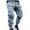 Gray, variant on Jgppe Men's Casual Cargo Pants with Multi-pockets Elastic Waist Drawstring Slim Long Pants Streetwear