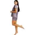 thumbnail image 4 of Womens Silk Satin Pajamas Set Sleepwear Loungewear,Solid Gray, 4 of 5