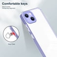 thumbnail image 6 of SaniMore for iPhone 14 Plus Case Ultra Slim Transparent [Never-Yellowing], Rugged PC & TPU Bumpers Cover Built-in Detachable Lens Protector Anti-Fall Shockproof Protective Shell, =Purple, 6 of 8