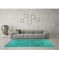 thumbnail image 3 of Ahgly Company Indoor Rectangle Abstract Turquoise Blue Contemporary Area Rugs, 5' x 7', 3 of 4