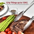 thumbnail image 6 of 18/8 Stainless Steel Kitchen Tongs: U-Taste 7+9+12 inch Heat Resistant Cooking Tong with Sturdy Metal Tips & Non Slip Silicone Handle & Smooth Locking for Serving BBQ (Set of 3, Red), 6 of 10