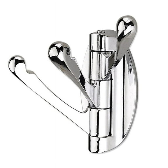 Foldable Swivel Towel Hooks, Metal Flexible Coat Hook, Bath Towel Holder, Heavy Duty Robe Clothes Hanger for Bathroom,1 * Clothes hooks,Silver
