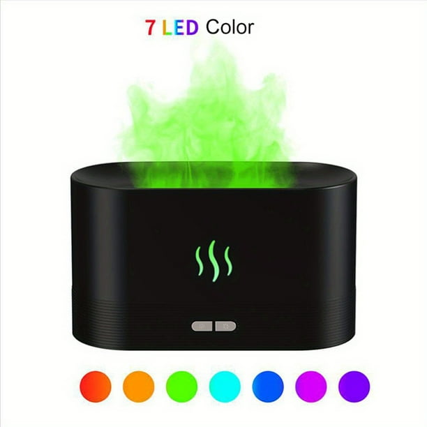 1pc Colorful LED Flame Aroma Diffuser Bedroom Table Atmosphere Decorative Lamp Creative Humidifier Light For Living Room Office USB5V Power Supply