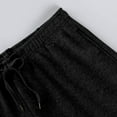 thumbnail image 6 of GIPQJK Womens Drawstring Pants High Waisted Wide Leg Flared Pants Baggy Trendy Sweatpants Lightweight Casual Joggers with Pockets,Black L, 6 of 7