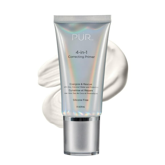 PUR Beauty 4-in-1 Correcting Primer, Energize & Rescue - Primer for Face Before Makeup - Primer Face Makeup for Women - Silicone-Free Make Up Hydrating Primer Helps Reduce Redness, 1 F