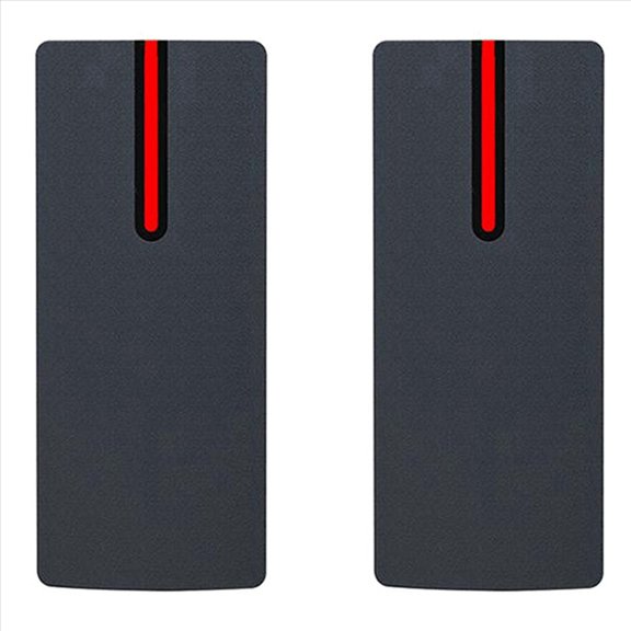 2X Lector de Tarjetas IC una Prueba de Agua IP68 13.56Khz Lector Esclavo de Control de Acceso de Tarjeta de Proximidad Compatible con Salida Wiegand 26/34