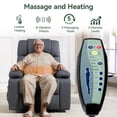 thumbnail image 5 of Electric Power Lift Recliner Chair for Elderly with Heat & Massage,160° Adjustable PU Leather Recliner with Remote Control, Stand Assist, Cup Holders & Side Pockets for Living Room Bedroom (Gray), 5 of 10