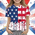 thumbnail image 2 of oelaio 250 Anniversary USA Shirt for Kids 1776-2026 250th USA 4th of July Tshirts Girls Boys Independence Day Tee Tops Pink 110, 2 of 6