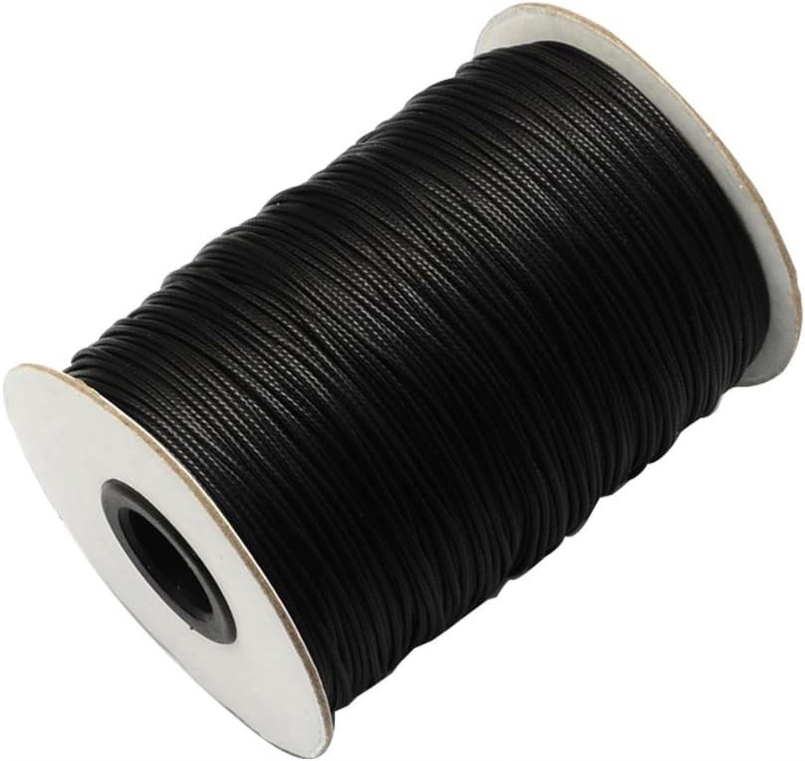 200Yards 1.5mm Black Beading Cords and Threads Crafting Cord Korean Waxed Polyester Thread for Jewelry Making Bracelet