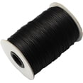 thumbnail image 1 of 1 rollo de 200 yardas de hilo y cordón negro de 1,5 mm para bisutería, manualidades, hilo de poliéster encerado coreano para la creación de pulseras y joyería., 1 of 2