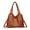 Brown, variant on PRIYAL Stylish Black for Women Large Capacity Tote with Secure Zip Closure, Adjustable Strap Multiple Compartments, Perfect for Everyday Use, Versatile Carry Bag Sleek Modern Tote Decorative Zippers