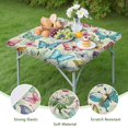 thumbnail image 4 of Colorful Butterfly Flower Leaf Light Pattern Square Fitted Tablecloth with Elastic Edge,Square Table Cover,Washable Elastic Table Cover for Home Kitchen Party Decor 36"x36", 4 of 6