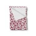 thumbnail image 2 of Rose Soft Flannel Fleece Blanket, Simplistic Solid Colored Roses with Peduncle and Leaves Flourish Plain Backdrop, Cozy Plush for Indoor and Outdoor Use, 70" x 90", Pale Maroon White, by Ambesonne, 2 of 5