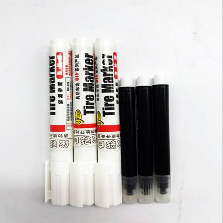 marker rubber paint tyre tread 3pcs permanent imeshbean tire waterproof pen metal