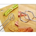 thumbnail image 4 of Pinzas de cocina de acero inoxidable Pinzas de cocina resistentes Pinzas de tijera de buen agarre con mango rojo cómodo para cocinar barbacoa, juego de 3 Fokelyi ZJWJ441, 4 of 6