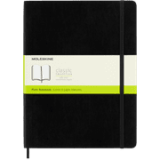 Moleskine Classic Notebook, Soft Cover, XL (7.5" x 9.75"), Plain, Black
