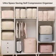 thumbnail image 2 of Cavanbrien Ultra Space Saving Self Compression Organizer, Cavanbrien Self Compression Storage Bags, Heavy Duty Moving Organizer Bags, Space Saver Storage Bags for Clothes, Blankets, Bedding (Gray,S), 2 of 7