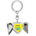 thumbnail image 1 of Protección de la tierra Llavero de alas de ángel en forma de corazón, 1 of 3