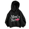 thumbnail image 2 of Tfken Toddler Teen Girls Sweatshirt Size 18-24 Months Long Sleeve Letter Print Casual Outdoor Relaxed Tops Black Hoodies, 2 of 3